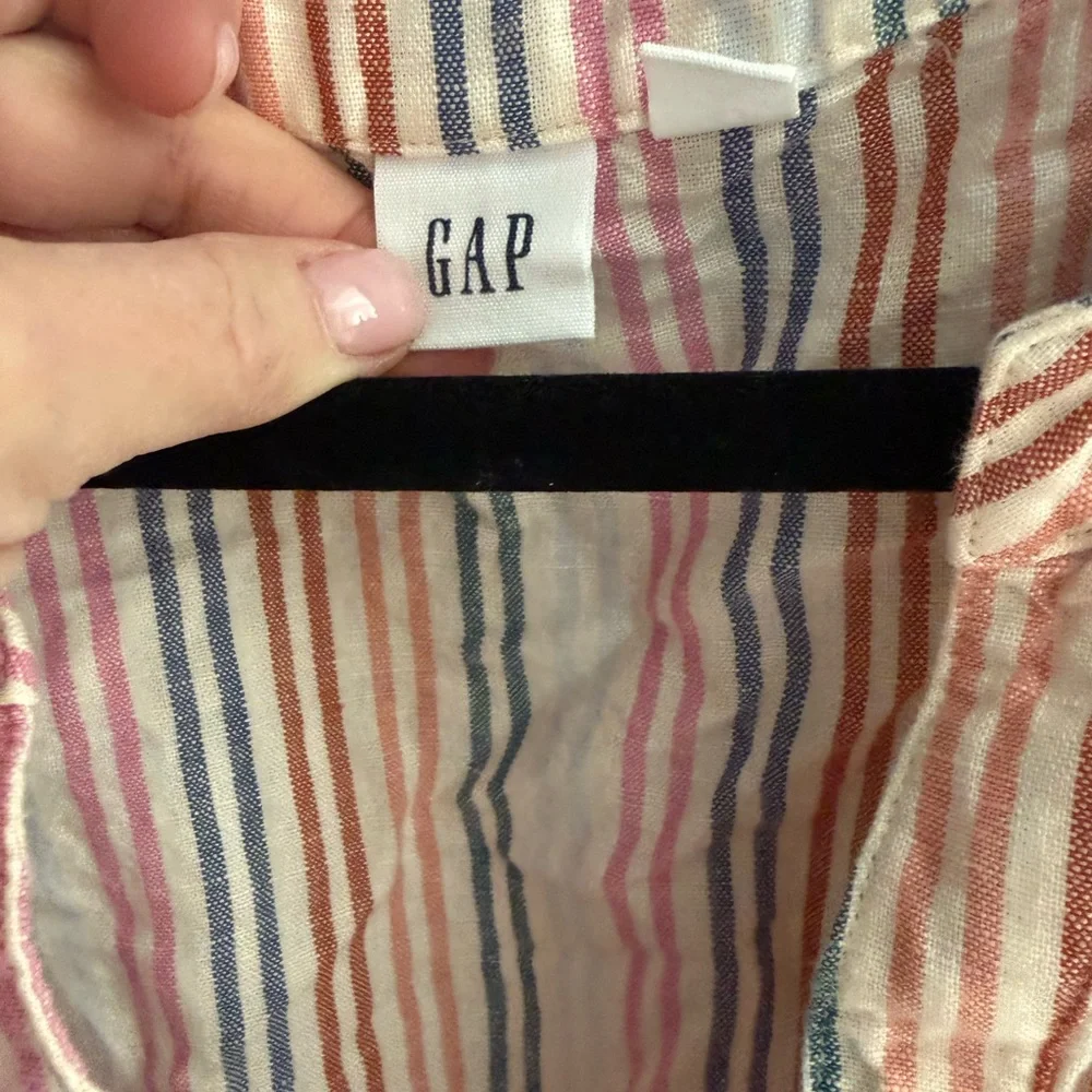 GAP Multicolor Vertical Stripe Shirt Dress - Picture 2 of 3
